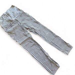 Mamalicious Striped Maternity Denim Pants Size M with Pockets
